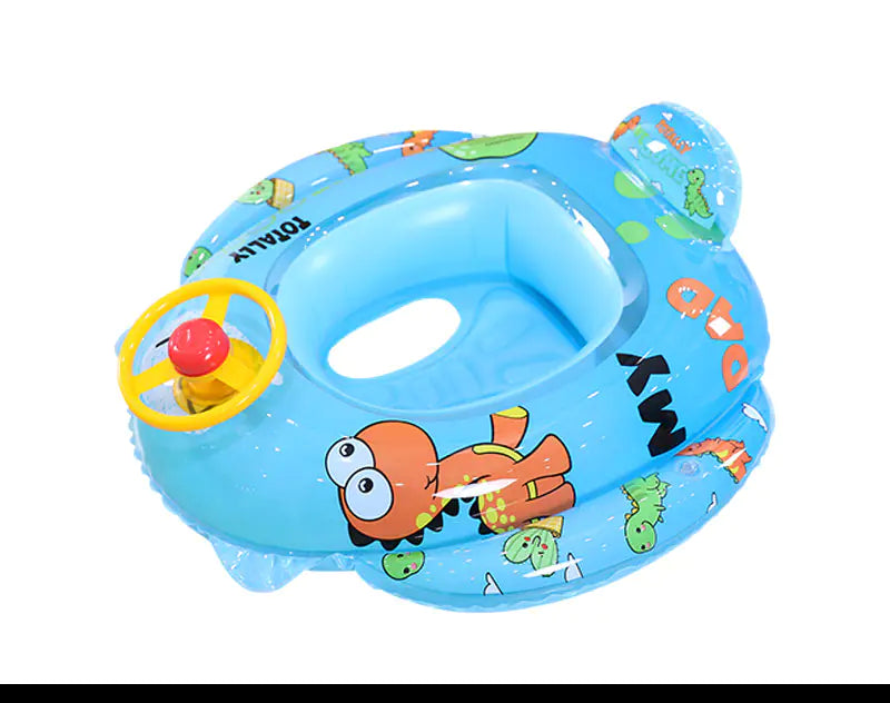 Thick Inflatable Baby Float with Safety Seat for Kids