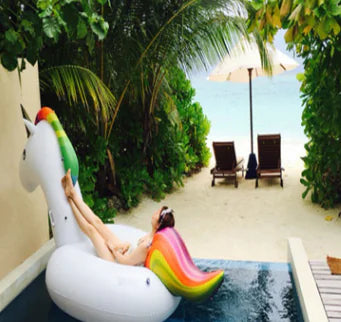 Thick Inflatable Unicorn Water Float and Pool Raft