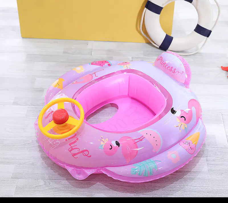 Thick Inflatable Baby Float with Safety Seat for Kids